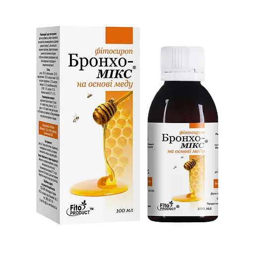 Фитосироп "Бронхо-микс на основе мёда", 100 мл
