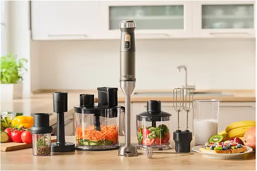 Міксер Sencor блендер заглибний 1500Вт 10в1 чаша-800мл млин для трав вспінювач молока чорний - фото 2