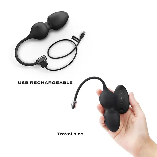 Вагинальные шарики Dorcel Love Balls Black, вибрации и движения внутреннего шарика, пульт ДУ - фото 4