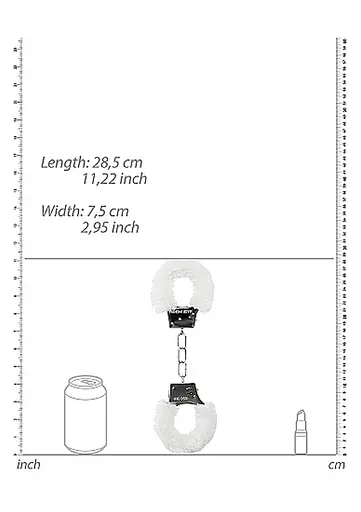 Наручники Ouch! Handcuffs Furry (білий) - фото 8