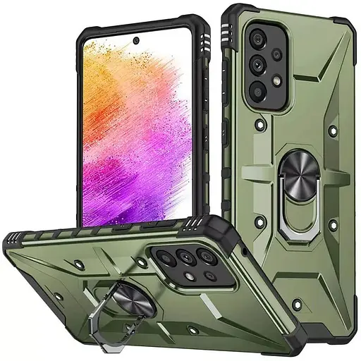 Ударостійкий чохол Pathfinder Ring для Samsung Galaxy A33 5G Зелений / Army Green