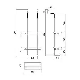Полка угловая Paffoni chrome ZPOR008CR, Хром - фото 2