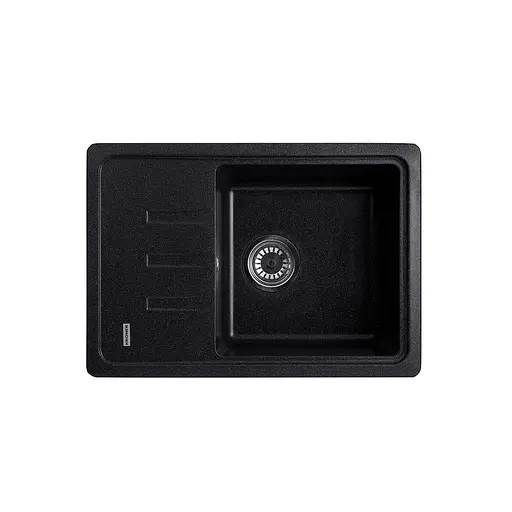 Кухонна мийка гранітна Kroner KRP Komposit SCH-6243 CV031065, Чорний - фото 1