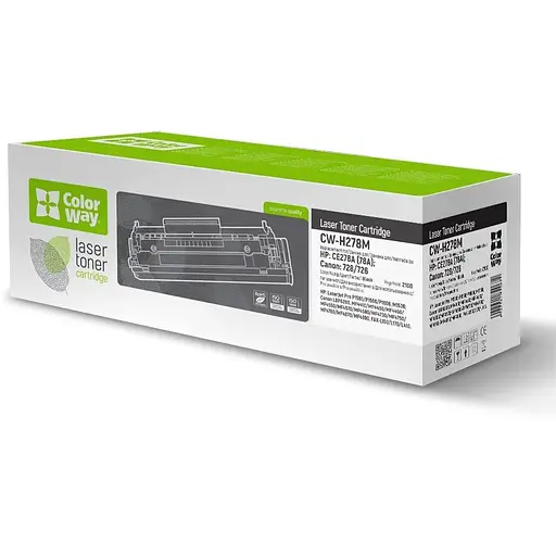 Картридж HP 78A (CE278A), Black, LJ P1566/P1606/M1536, 2100 стор, ColorWay (CW-H278M)