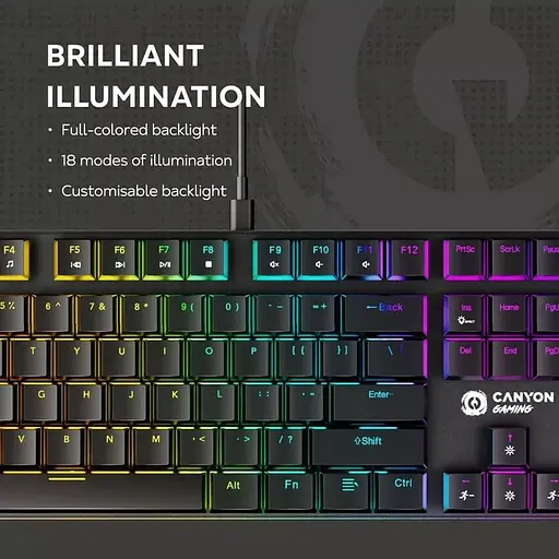 Клавиатура Canyon Cometstrike GK-55 EN Wired (CND-SKB55-US) - фото 8