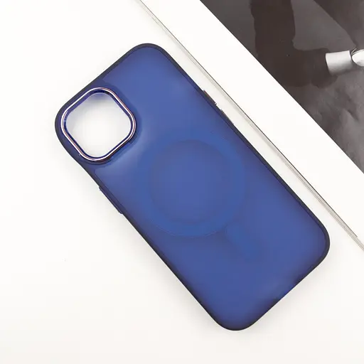 Чохол Epik TPU+PC Lily with MagSafe для Apple iPhone 14, 6.1 Deep Navy - фото 3