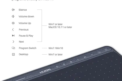 Графический планшет Huion HS611 Space Grey [82331] - фото 8