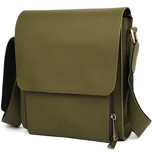 Чоловіча шкіряна сумка через плече TARWA 26х22х6 см sum0028327 - фото 3