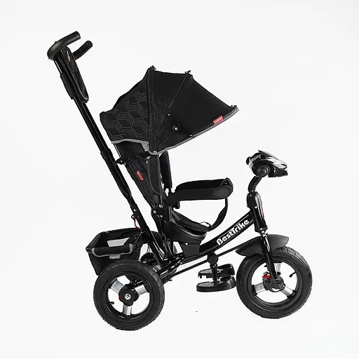Трехколесный велосипед Best Trike 3390-39-211 с надувными колесами фарой USB и черным пультом. - фото 3