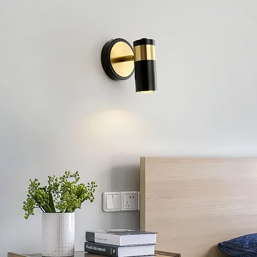 Бра зі спотом у чорно-латунному корпусі Line F Арт. WS166/1BK|AB - фото 1