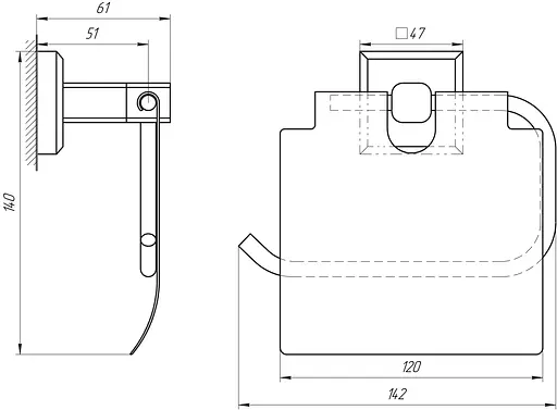 Держатель для туалетной бумаги Topaz TКВ 9926 Хром - фото 4