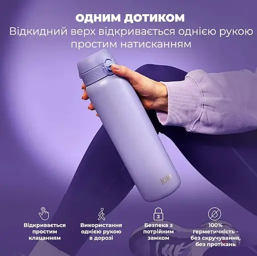 Пляшка для води ION8 металева вакуумна 920 мл Vacuum Insulated Periwinkle (I8TS1000PERI) - фото 2