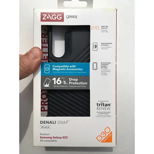 Протиударний чохол Gear4 Zagg Denali D3O MagSafe для Samsung Galaxy S23 (6.1") Black - фото 3