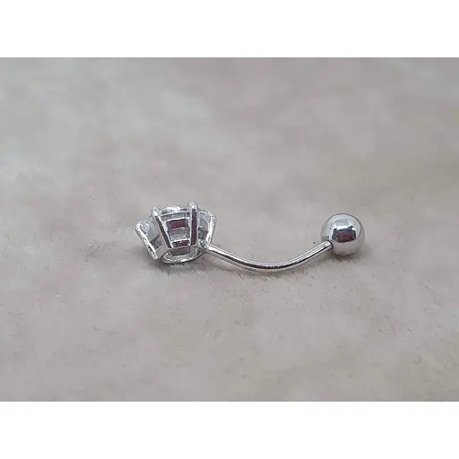 Срібна сережка для пірсингу пупка Ірій. 6031 - фото 3