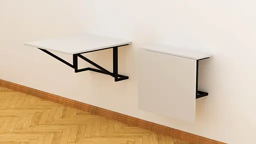 Стіл розкладний Олександр 1 Ferrum-decor 750x600x700 Чорний метал ДСП Біле 16 мм (FRD-104892) - фото 3