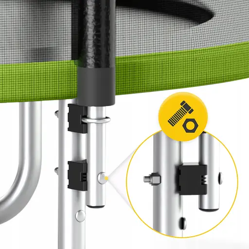 Батут с наружной сеткой 4FIZJO Classic 12FT 374 см Black/Green (P-5907739312914) - фото 2