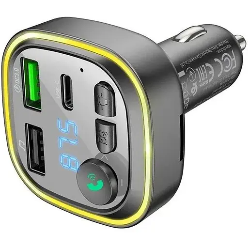 Автомобільний ФМ-блютуз-модулятор для автомагнітоли в машину Borofone QZ-TAIB ZBT-A23 Usb трансмітер Fm для автомобіля - фото 1