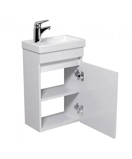 Тумба Мойдодир City White 40-A з умивальником Como 40 Білий підвісна Білий - фото 10