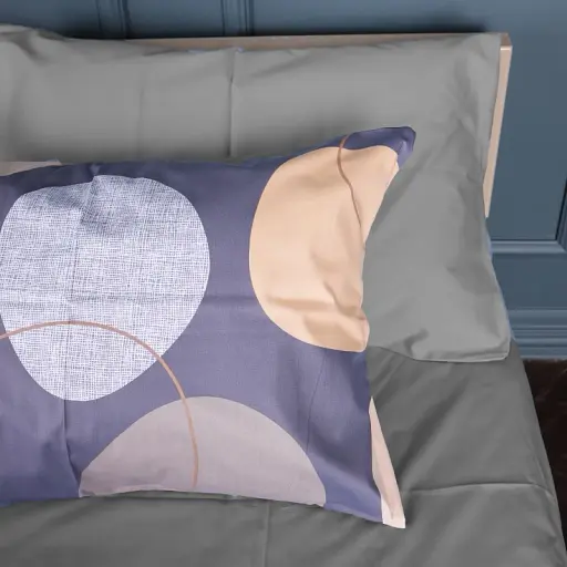 Наволочка MirSon Сатин 22-1393 Modern Geometry 50х50 см сіра (2200010564662)