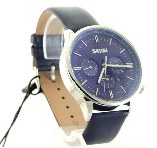 Мужские классические часы Skmei 9117 Silver Blue - фото 7