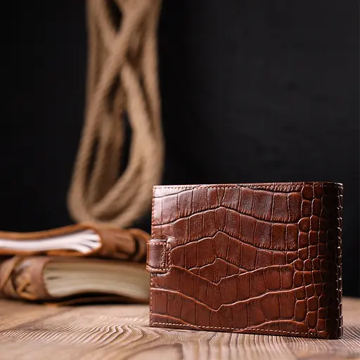 Чоловічий шкіряний гаманець KARYA 13х9.2х2 см acs0023990 - фото 8