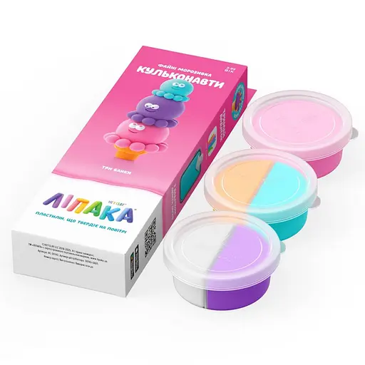 Набор пластилина "Файные мороженые: Кульконавты" ЛИПАКА 30143-UA01 самостоятельно затвердевает - фото 2