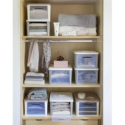 Контейнер для хранения INFINITY 40x50x25h 40л кремовый - фото 3