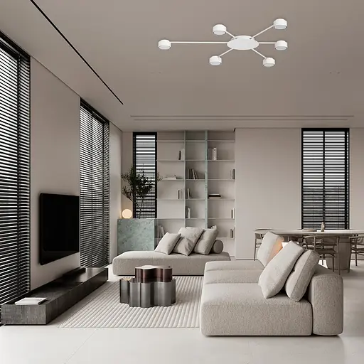 Люстра Ledcoin ML471-6 під лампу білий - фото 3