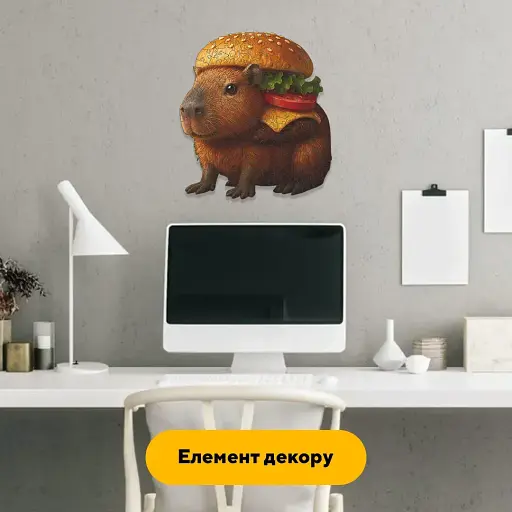 Дерев'яний фігурний пазл Капібургер, А3, Картонна коробка 200 елементів - фото 4