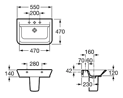 Умивальник Roca Gap A327475000, Білий - фото 3