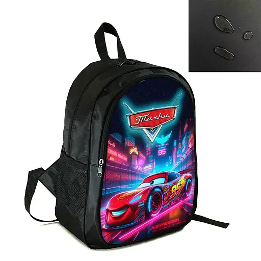 Рюкзак шкільний/міський 38×28см з принтом Тачки Блискавка МакКвін дитячий, підлітковий, спортивний (4263)