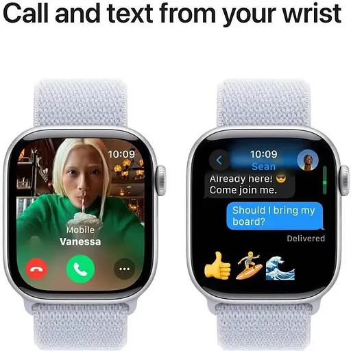 Смарт-годинник Apple Watch Series 10 GPS 42mm Silver Aluminum Case w. Blue Cloud Sport Loop (MWWD3) - фото 7