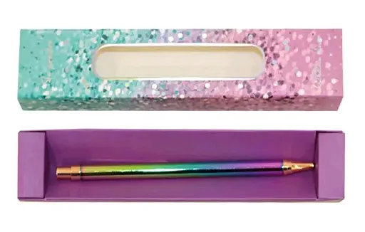 Ручка шариковая кнопочная, металлическая, с градиентом, WB162