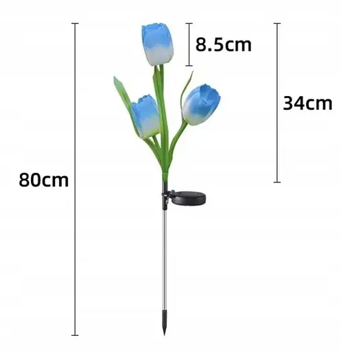 Світильники Sun Lamp садові на сонячній батареї тюльпани 2 шт - фото 4