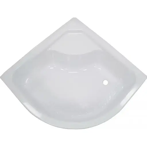 Высокий душевой поддон (полукруглый) WIZ 80х80х42 см. Акриловый  с панелью и ножками - фото 2