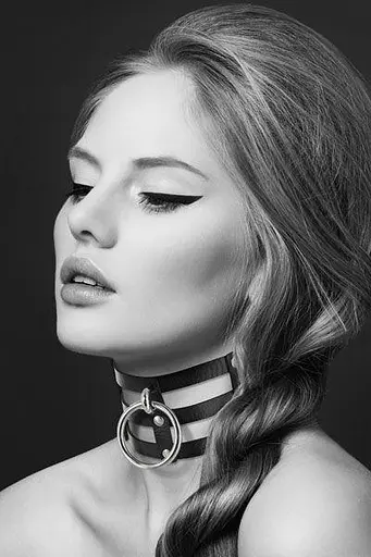 Чокер тройной с кольцом для поводка Bijoux Pour Toi - FETISH, экокожа - фото 3