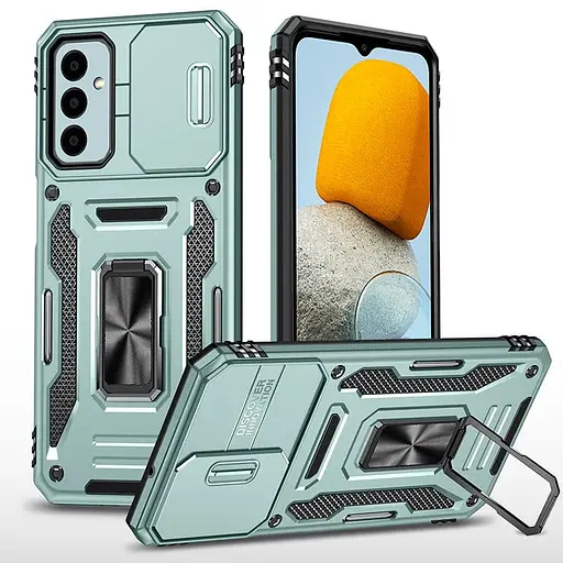 Чехол Epik ударопрочный Camshield Army Ring для Samsung Galaxy A14 4G/5G Зеленый/Light Green