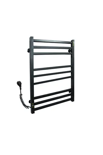 Електрична рушникосушарка Kosser Велді 800x500/9 ЕL тайм. нержавіюча сталь (чорний) ДВ01EL, Чорний матовий, Ліве - фото 1