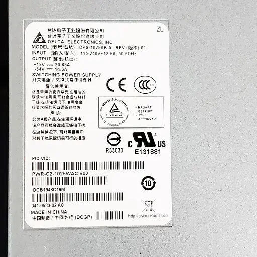 Серверний блок живлення Cisco (Delta Electronics) 1025W (DPS-1025AB A) Б/В - фото 2