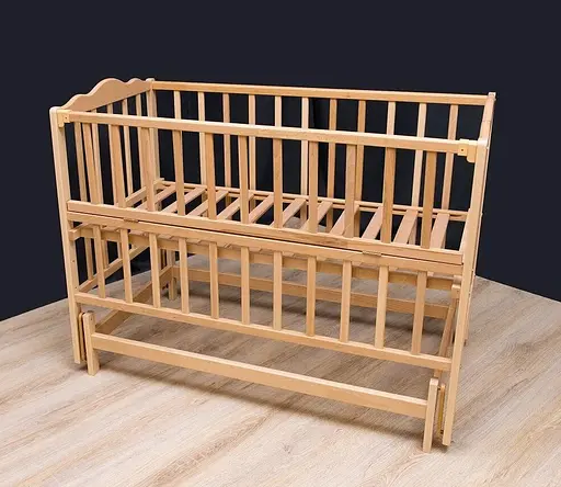 Кроватка детская Анастасия-2 с шарнирно-подшипниковым механизмом и откидной боковиной бук цвет натуральный - фото 2