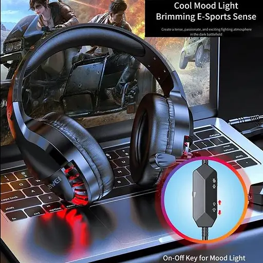 Проводная игровая гарнитура Awei ES-770i Gaming earphone with LED, USB, 3.5mm, 2.1m, black - фото 8