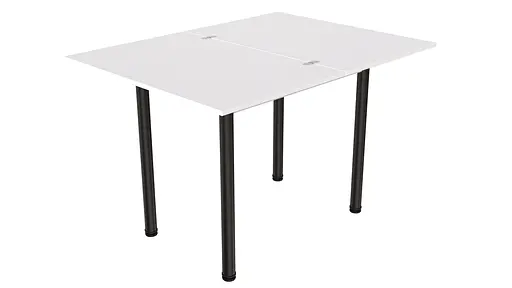 Розкладний обідній стіл-формер Берта Ferrum-decor 750x1200x900 Чорний метал ДСП Білий 16 мм (FRD-105171) - фото 10