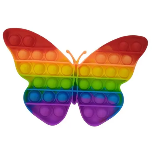 Сенсорна іграшка Pop it антистрес метелик різноколоровий великий - фото 1