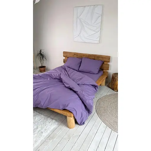 Комплект постільної білизни Євро #Smoky purple димчато-фіолетовий - фото 6