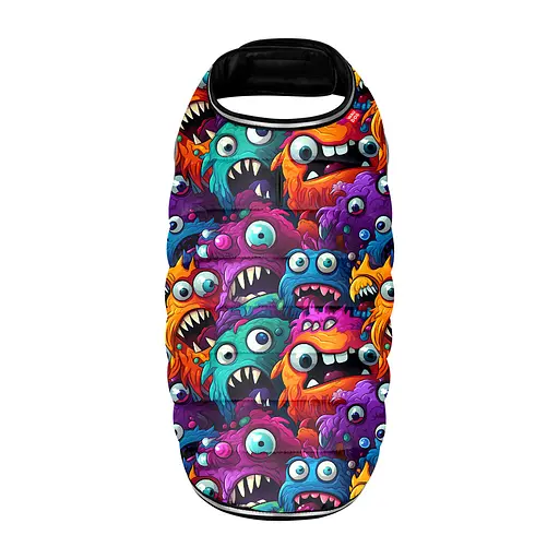 Курточка-накидка для собак Waudog Clothes, малюнок "Зубасті монстри", XXS, А 23 см, B 29-36 см, С 14-20 см [СD] - фото 3