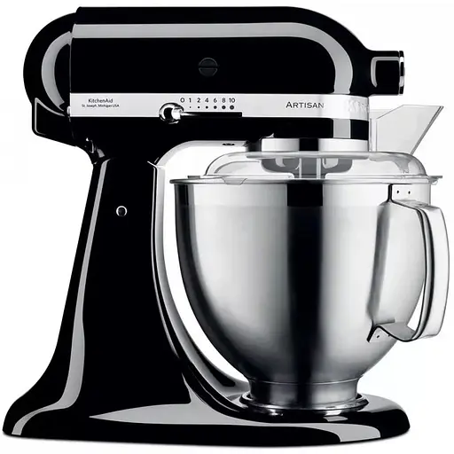 Планетарний міксер KitchenAid Artisan 4.8 л чорний (5KSM185PSEOB) - фото 1