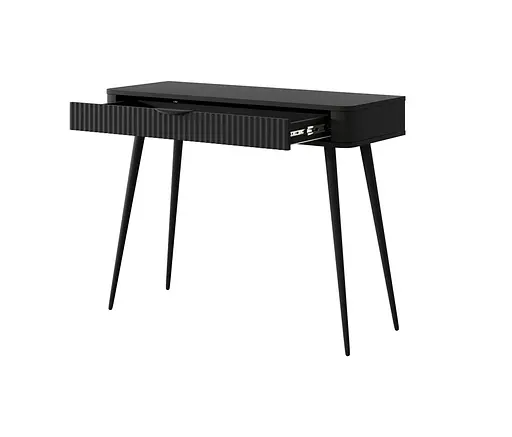 Стіл туалетний Perfect Home Ланте / Lante 1S/100 з 1 шухлядою і чорними ніжками Чорний (PFH-091188) - фото 2