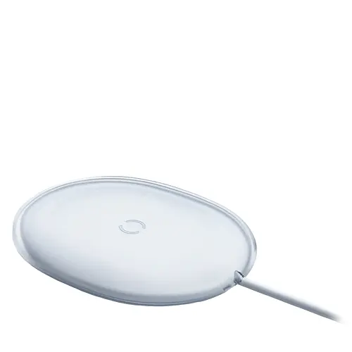 Бездротовий зарядний пристрій Baseus Jelly wireless charger 15 W WXGD-02 білий - фото 3