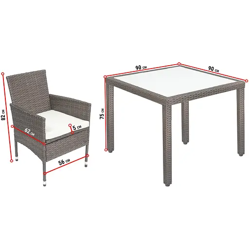 Садові меблі Di Volio Verona 4+1 чорні - фото 3