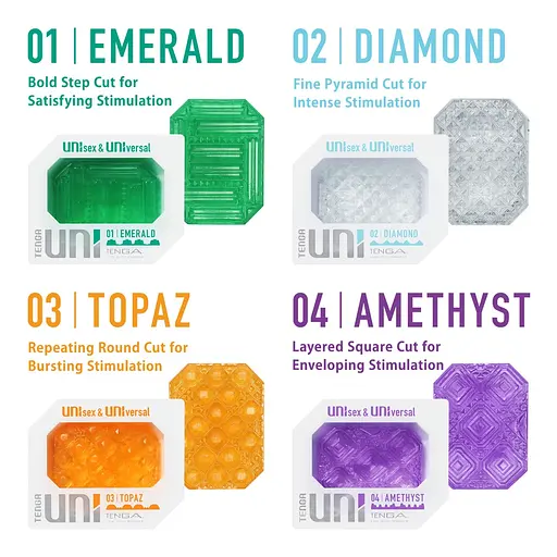 Мастурбатор Tenga Uni 04 Amethyst фиолетовый - фото 5